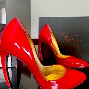 Walter Steiger bowed heel 6 1/2 RED PUMP